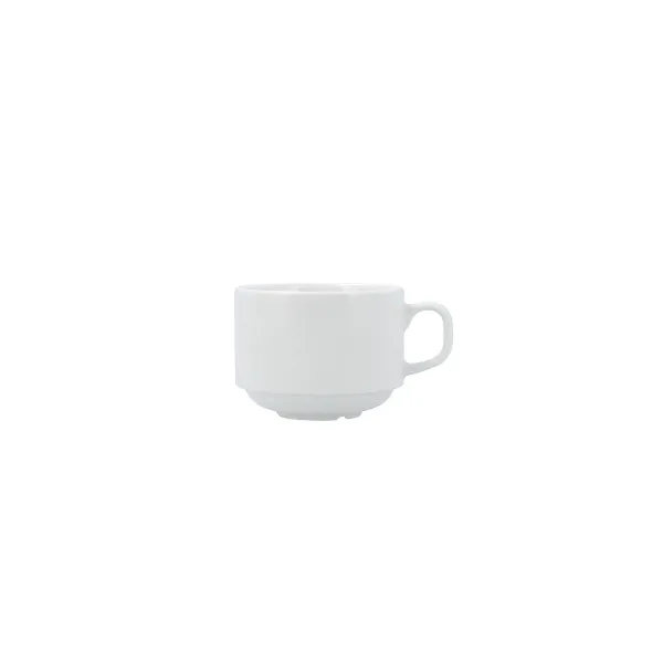 Tea and coffee cup Bidasoa Serenity Hydrozero White Ceramic 230 ml (6 Units)