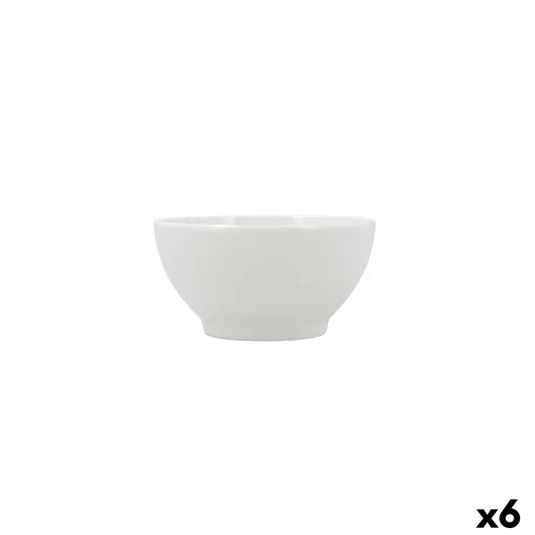 Snack Bowl Bidasoa Serenity Hydrozero White Ceramic (6 Units)