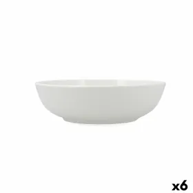 Salad Bowl Bidasoa Serenity Hydrozero White Ceramic Ø 23 cm (6 Units)