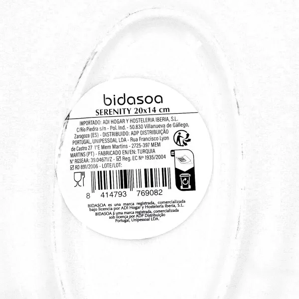 Välipalatarjotin Bidasoa Serenity Hydrozero Valkoinen Ø 20 cm (6 osaa)