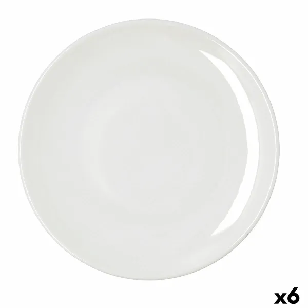 Plokščia lėkštė Bidasoa Harmony Hydrozero Balta Keramikinis Ø 30 cm (6 vnt.)