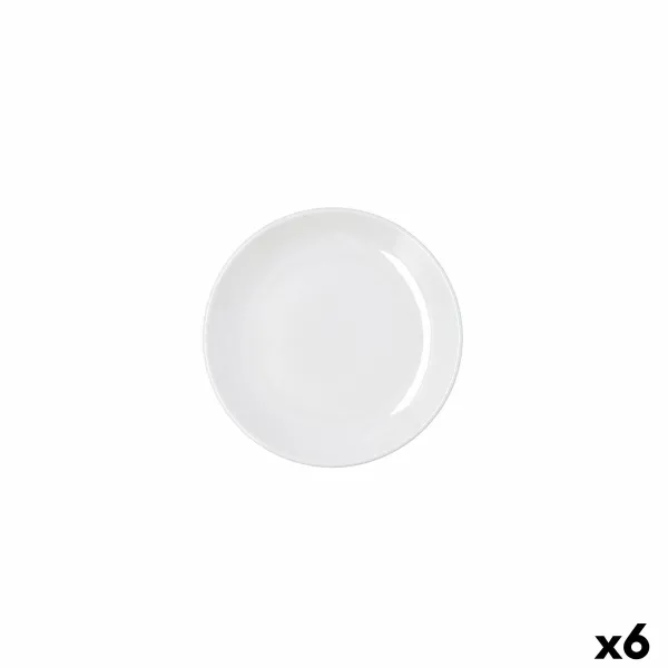 Plakans trauks Bidasoa Harmony Hydrozero Balts Keramika Ø 15 cm (6 gb.)