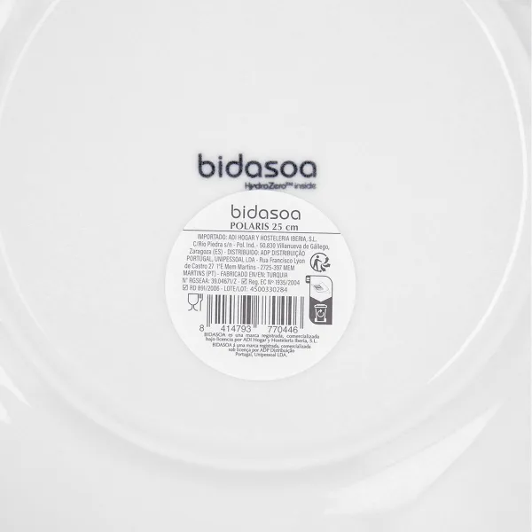 Плоская тарелка Bidasoa Polaris Hydrozero Бежевый Керамика Ø 25 cm (6 штук)