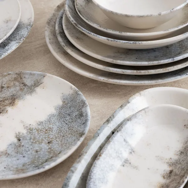 поднос для закусок Bidasoa Polaris Hydrozero Бежевый 26 x 14,5 cm (6 штук)
