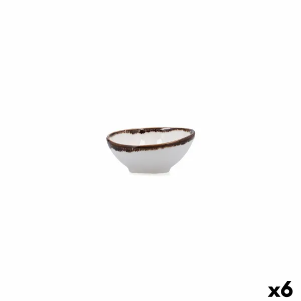 Snack Bowl Bidasoa Orion Hydrozero White Ceramic (6 Units)