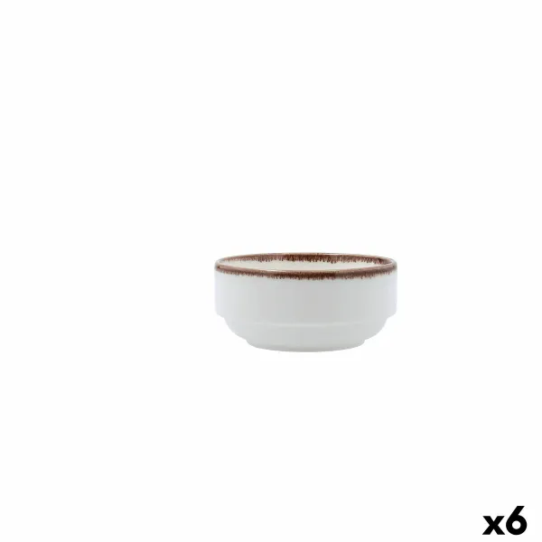 Snack Bowl Bidasoa Orion Hydrozero White Ceramic (6 Units)