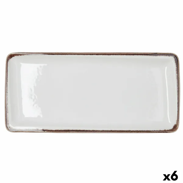 Užkandžių dėklas Bidasoa Orion Hydrozero Balta 34 x 16 cm (6 vnt.)