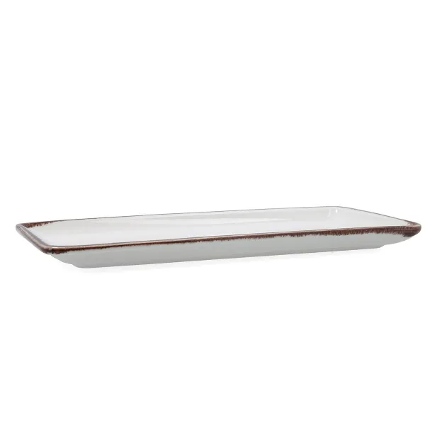 Snack tray Bidasoa Orion Hydrozero White 34 x 16 cm (6 Units)