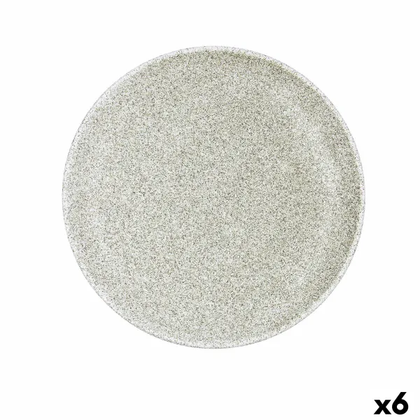 Litteä Lautanen Bidasoa Element Hydrozero Beige Keraminen Ø 25 cm (6 osaa)