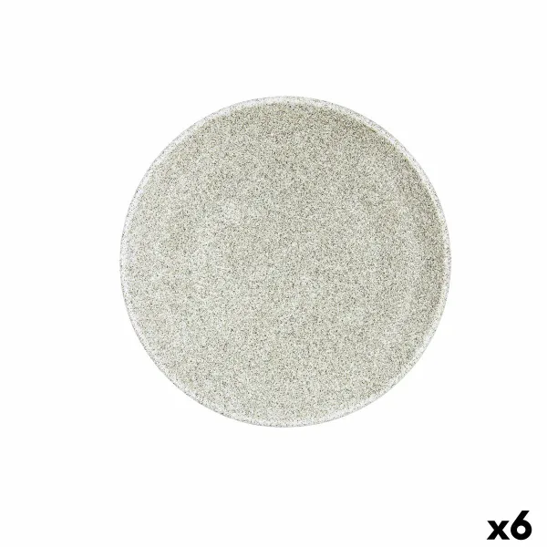 Jälkiruokalautanen Bidasoa Element Hydrozero Beige Keraminen Ø 21 cm (6 osaa)