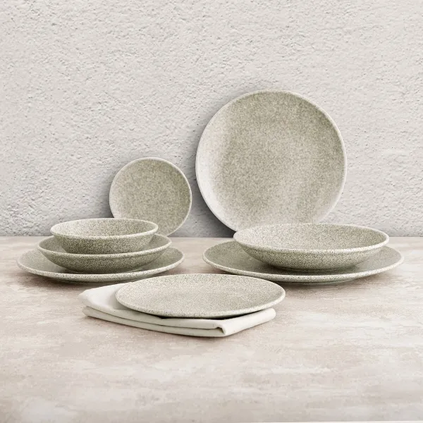 Dessert dish Bidasoa Element Hydrozero Beige Ceramic Ø 21 cm (6 Units)