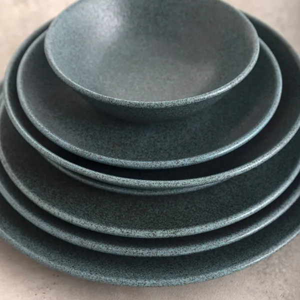 Pizza Plate Bidasoa Element Hydrozero Blue Ceramic Ø 30 cm (6 Units)