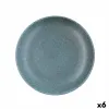 Plakans trauks Bidasoa Element Hydrozero Zils Keramika Ø 25 cm (6 gb.)