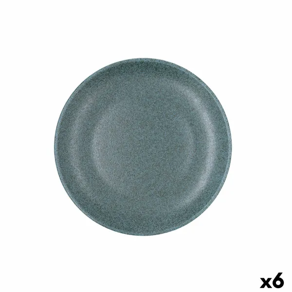 Dessert dish Bidasoa Element Hydrozero Blue Ceramic Ø 21 cm (6 Units)