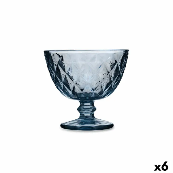 Чашка для мороженого и смузи Quid Maia Синий Cтекло 300 ml (6 штук)