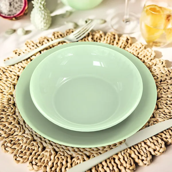 Плоская тарелка Luminarc Apy Paradise Verde Зеленый Cтекло Ø 25 cm (24 штук)