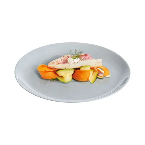 Flat Plate Luminarc Diwali Granit Marb Bicoloured Glass Ø 25 cm (24 Units)