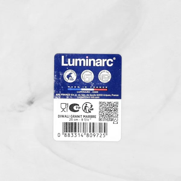 Плоская тарелка Luminarc Diwali Granit Marb Двухцветный Cтекло Ø 25 cm (24 штук)