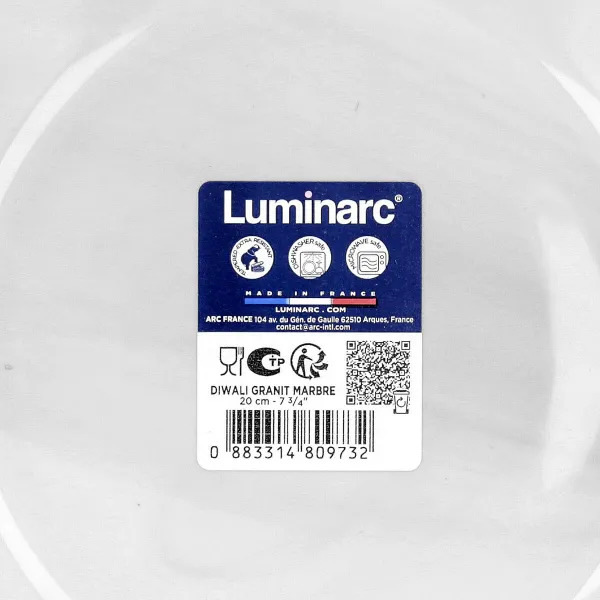 Глубокое блюдо Luminarc Diwali Granit Marb Двухцветный Cтекло Ø 20 cm (24 штук)