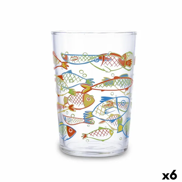 Стакан воды Luminarc Peces Разноцветный Cтекло Рыбы 500 ml (6 штук)