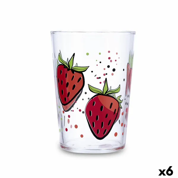 Ūdens glāze Luminarc Fresas Daudzkrāsains Stikls Zemenes 500 ml (6 gb.)