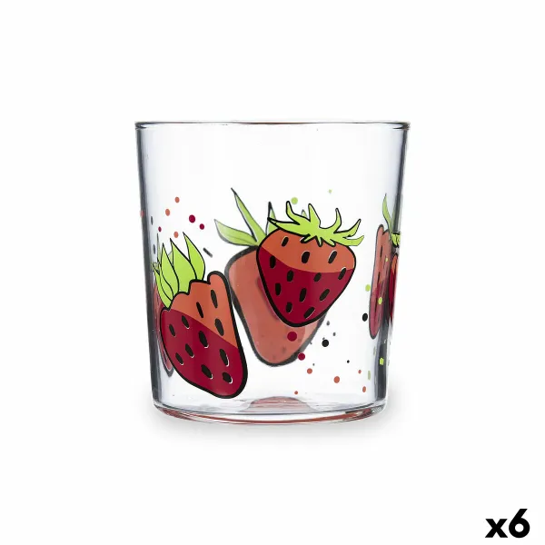 Stiklas vandeniui Luminarc Fresas Spalvotas stiklas Braškės 360 ml (6 vnt.)