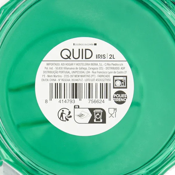Krūka Quid Iris Zaļš Plastmasa 2 L (6 gb.)