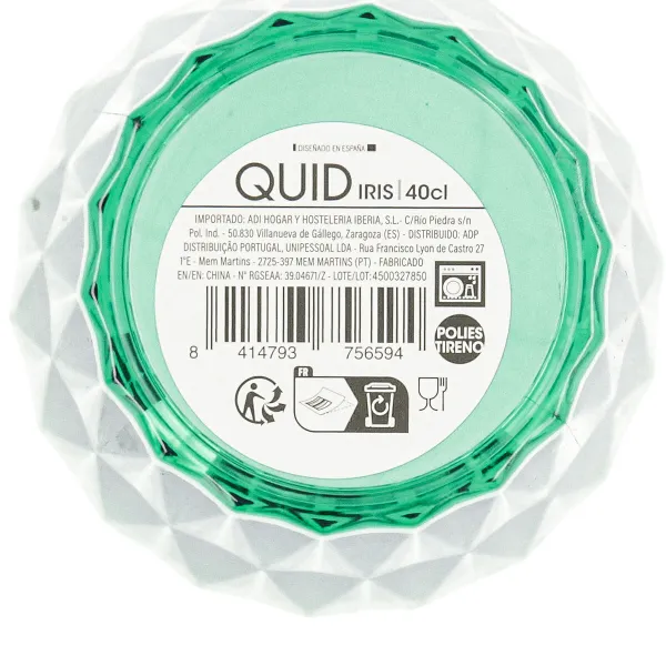 Ūdens glāze Quid Iris Zaļš Plastmasa 400 ml (12 gb.)