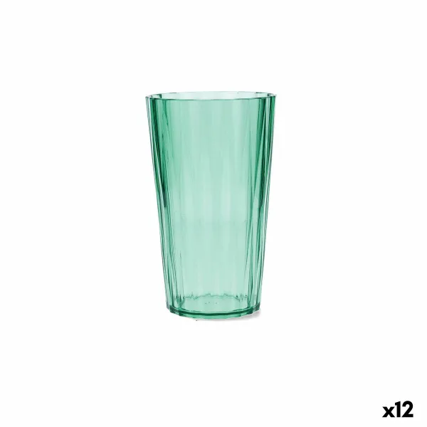 Стакан воды Quid Iris Зеленый Пластик 600 ml (12 штук)