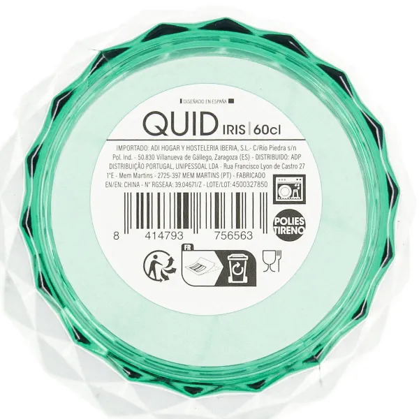 Ūdens glāze Quid Iris Zaļš Plastmasa 600 ml (12 gb.)