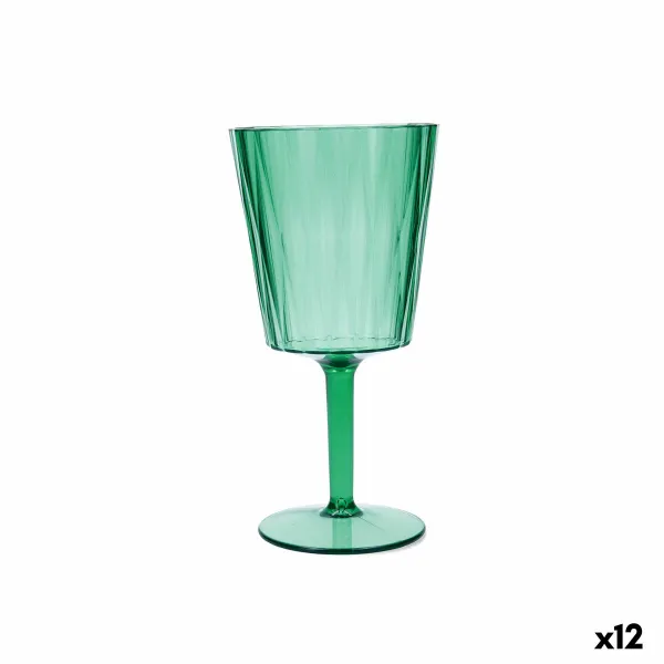 Stiklinė Quid Iris Žalia Plastmasinis 350 ml (12 vnt.)