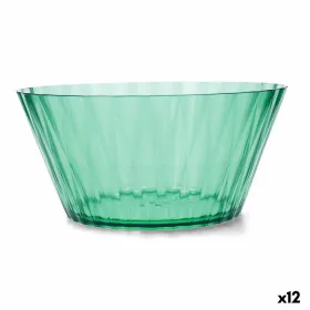 Salad Bowl Quid Iris Green Plastic Ø 25 cm (12 Units)