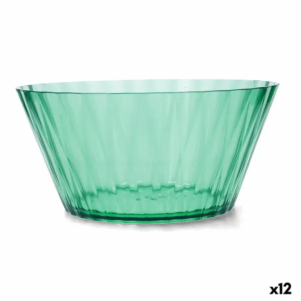 Salotų Dubuo Quid Iris Žalia Plastmasinis Ø 25 cm (12 vnt.)