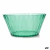 Salad Bowl Quid Iris Green Plastic Ø 25 cm (12 Units)