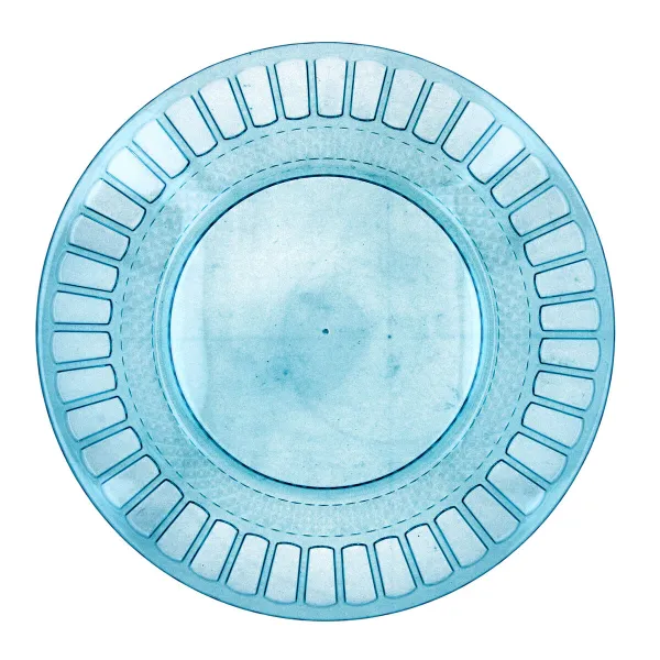 Flat Plate Quid Gaia Turquoise Plastic Ø 26 cm (12 Units)