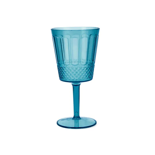 Wineglass Quid Gaia Turquoise Plastic 350 ml (12 Units)