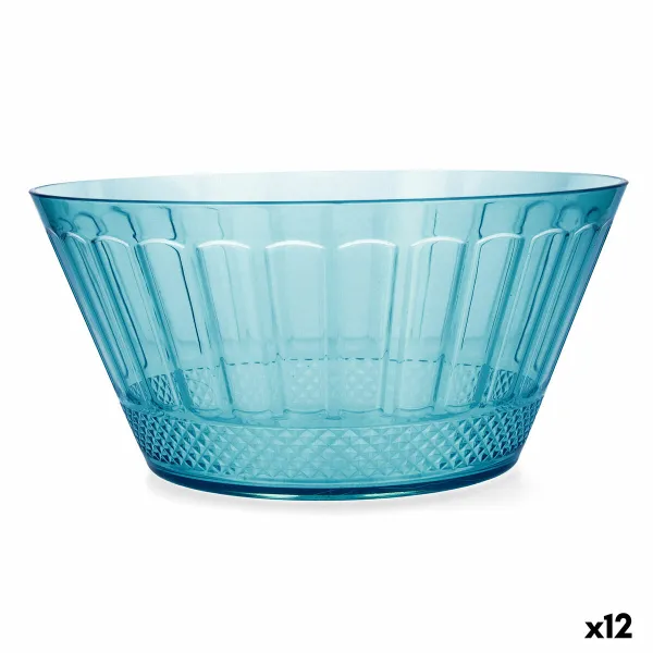 Salātu Trauks Quid Gaia Tirkīzs Plastmasa Ø 25 cm (12 gb.)