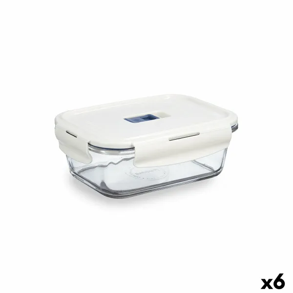 Hermetic Lunch Box Luminarc Baltic Cream Glass 820 ml (6 Units)