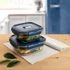 Hermetic Lunch Box Luminarc Baltic Blue Glass 1,22 L (6 Units)