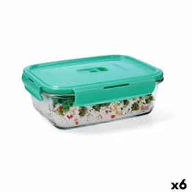 Герметичная коробочка для завтрака Luminarc Turquesa бирюзовый Cтекло 1,22 L (6 штук)