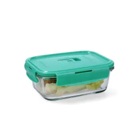 Hermetic Lunch Box Luminarc Turquesa Turquoise Glass 820 ml (6 Units)