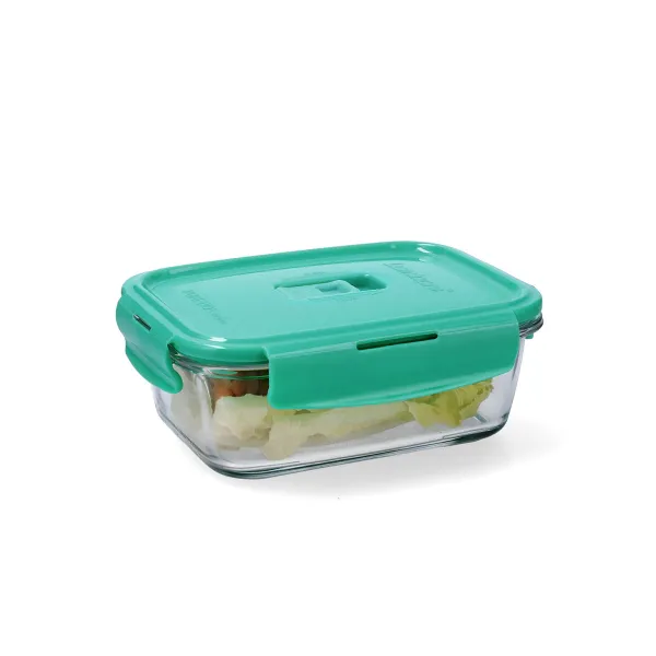 Hermetic Lunch Box Luminarc Turquesa Turquoise Glass 820 ml (6 Units)