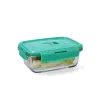 Hermetic Lunch Box Luminarc Turquesa Turquoise Glass 820 ml (6 Units)