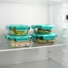 Hermetic Lunch Box Luminarc Turquesa Turquoise Glass 820 ml (6 Units)
