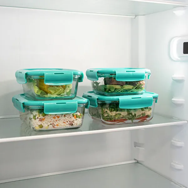 Hermētiska Pusdienu Kastīte Luminarc Turquesa Tirkīzs Stikls 1,22 L (6 gb.)