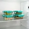 Hermetic Lunch Box Luminarc Turquesa Turquoise Glass 760 ml (6 Units)