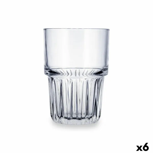 Стакан Quid Cubik Прозрачный Cтекло 390 ml (6 штук)
