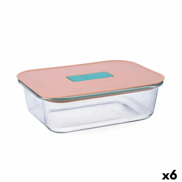 Герметичная коробочка для завтрака Luminarc Joy Оранжевый Cтекло 1,04 L (6 штук)