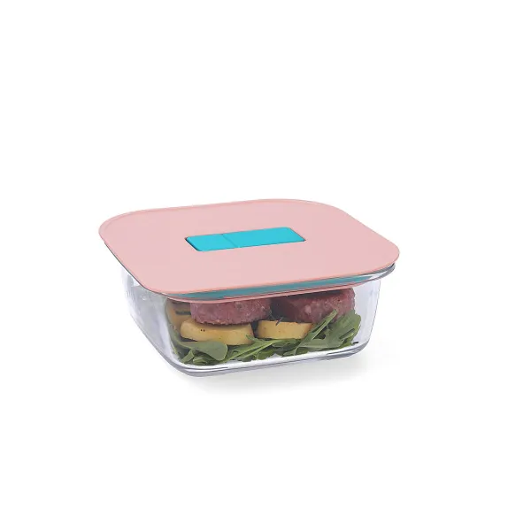 Hermetic Lunch Box Luminarc Joy Orange Glass 800 ml (6 Units)