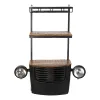 pudeļu statīvs DKD Home Decor Automobilis Akācija Dzelzs Tumši pelēks (83 x 30 x 104 cm)